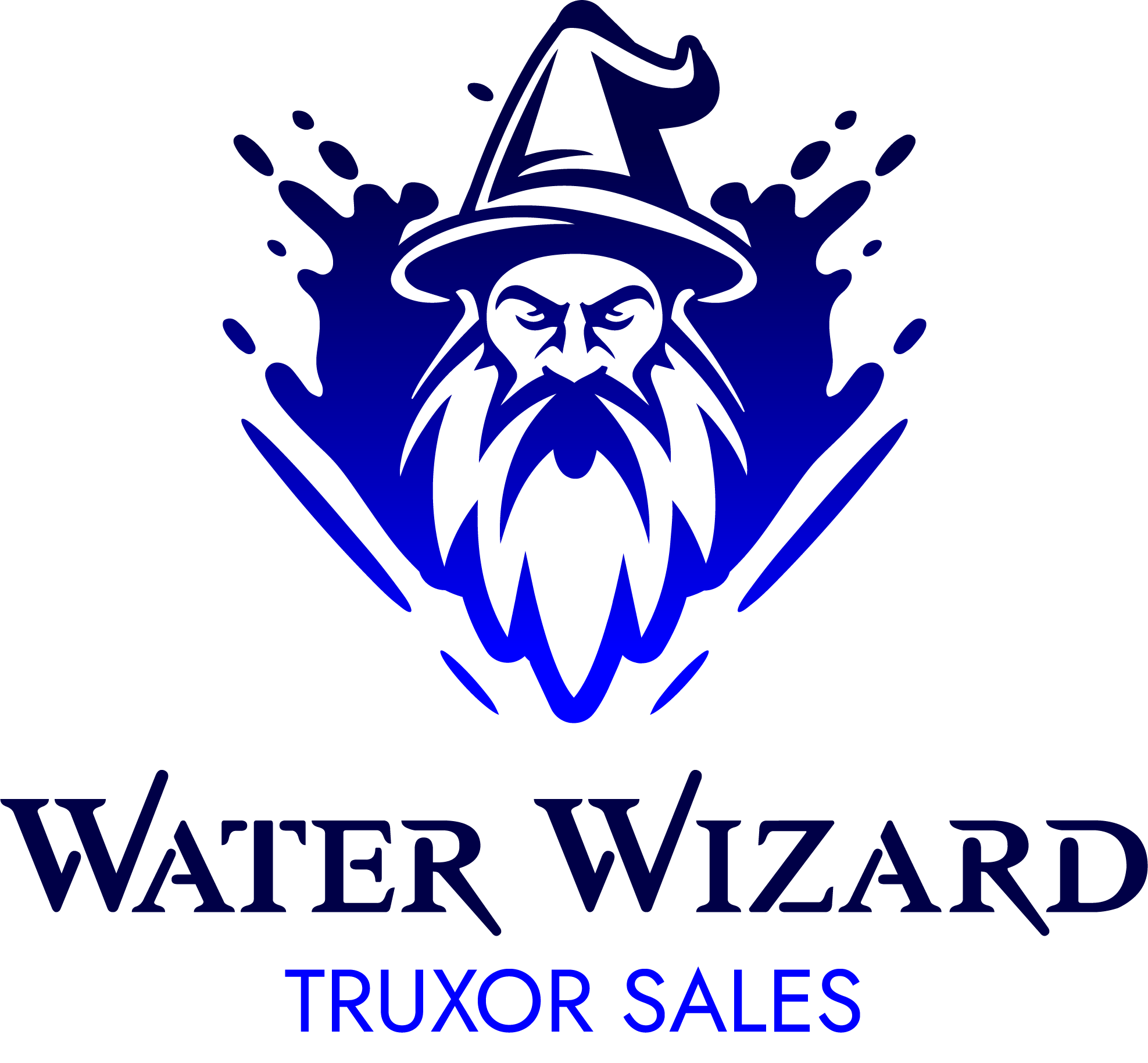 Water Wizard Truxor Sales Logo Water Wizard Aquatic Solutions Logo - White Background